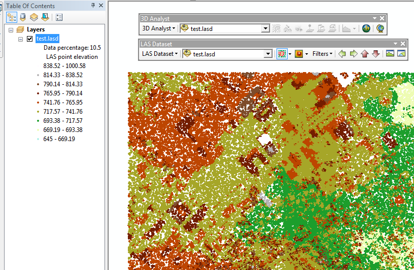 LAS Dataset: How to use the 3D Analyst toolbar wit... - Esri Community