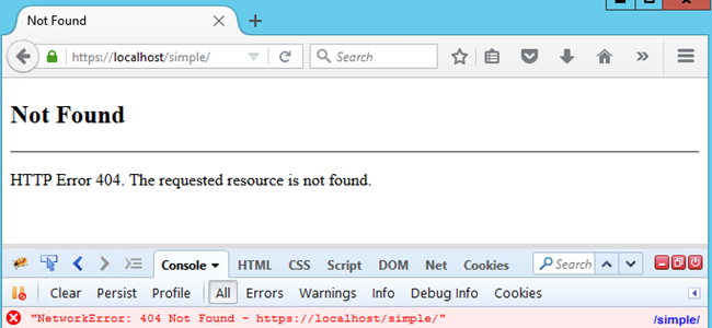 general http error 404 not found