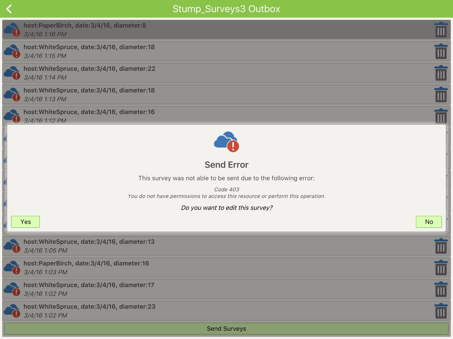 Solved: Send Error Code 403 - Esri Community