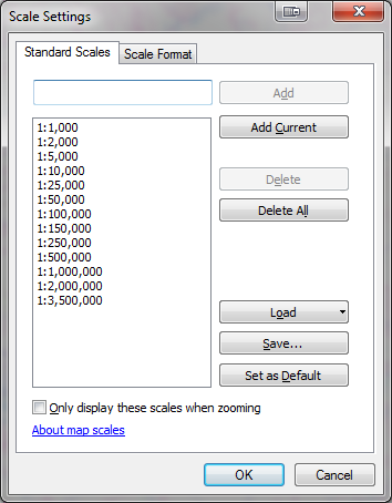 Scale Settings dialog with changed scale range.