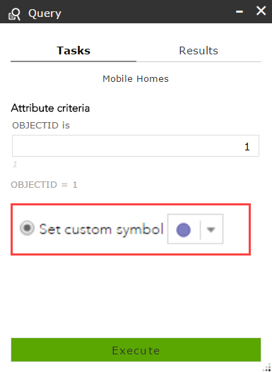 Query Widget UI User Symbology