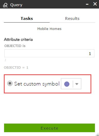 User symbol in query widget