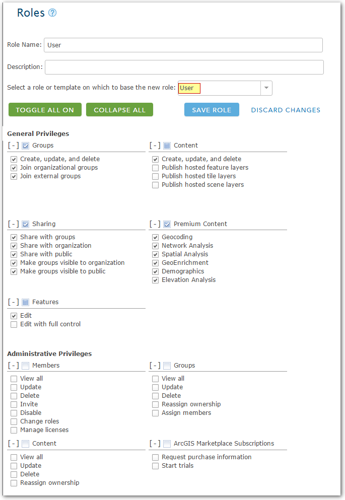 detailed user role permissions