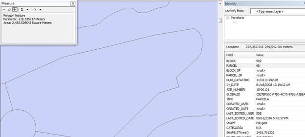 feature classgenerated from a copy of the original parcel map on our production database