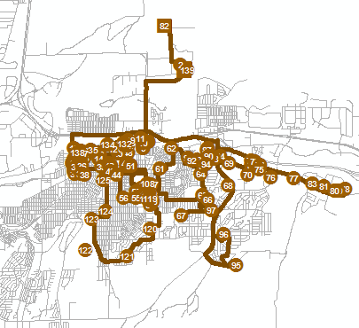 Monday Vehicle Routing result