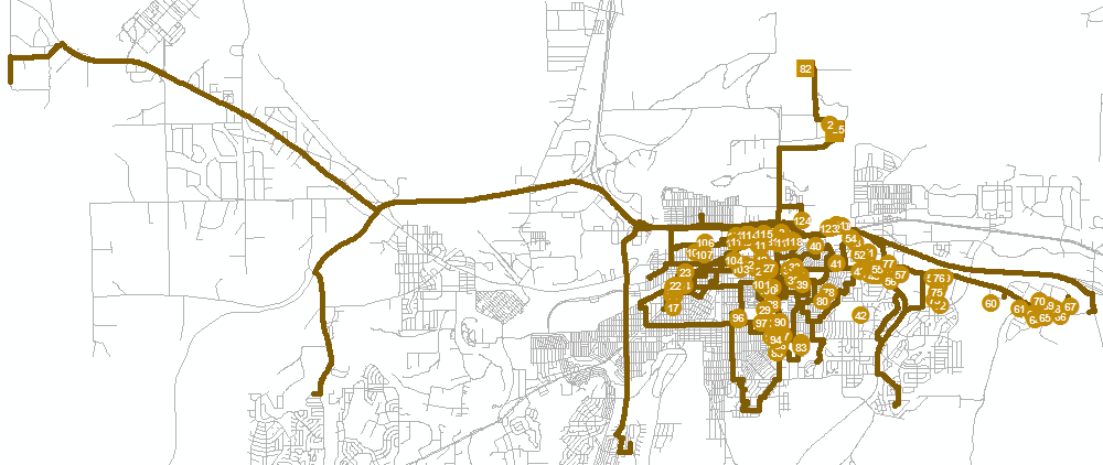 Tuesday Vehicle Routing result