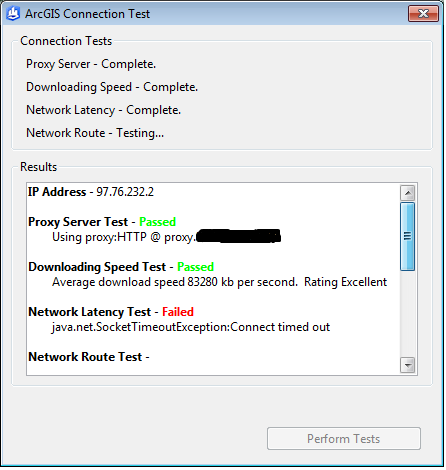 Network Latency Test Results