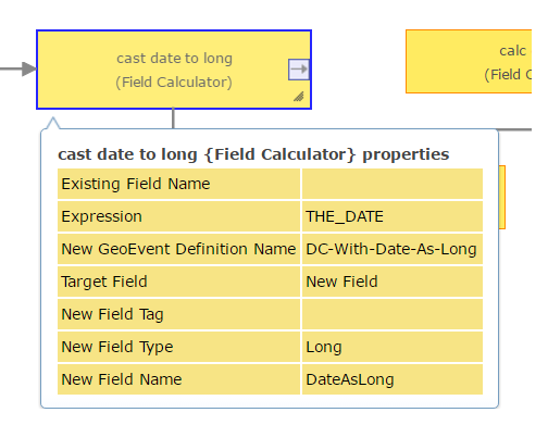 Field Calculator for casting an incoming date value to long format