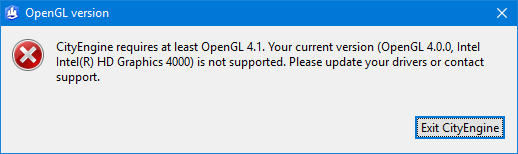 does intel hd 4000 support opengl 4.1