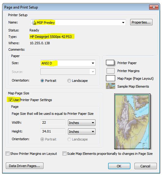 Solved: Print from ArcMap to HP Designjet t520 - Esri Community