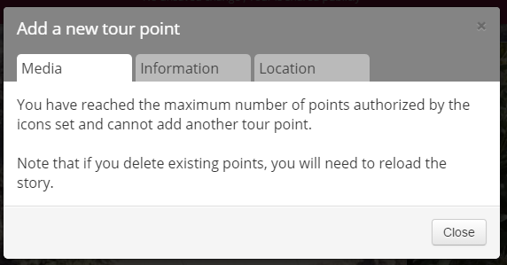 message on tour point limit