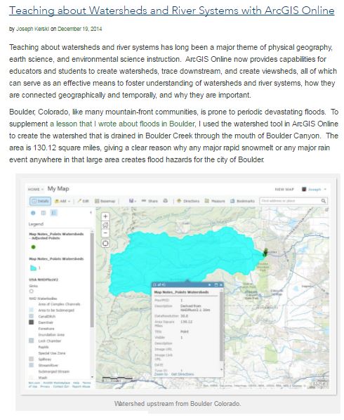 Example of one of over 400 essays on GIS in Education, Newly Indexed