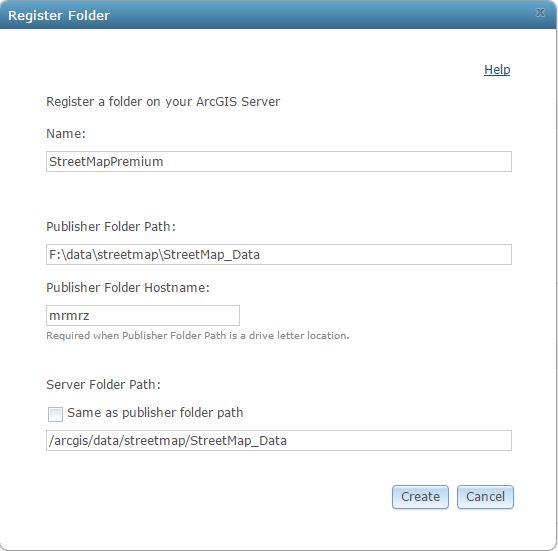 Screenshot of Register Folder Screen