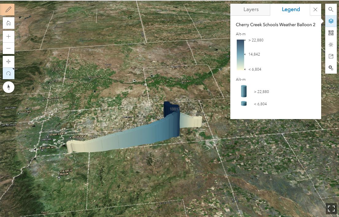 Cherry Creek School District Balloon Data in 3D