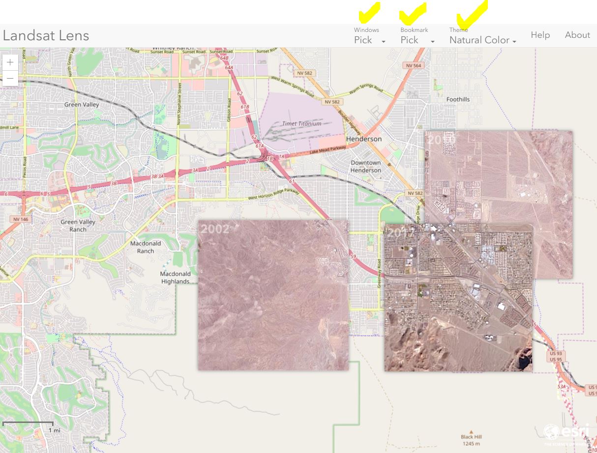 Landsat Lens web mapping application 