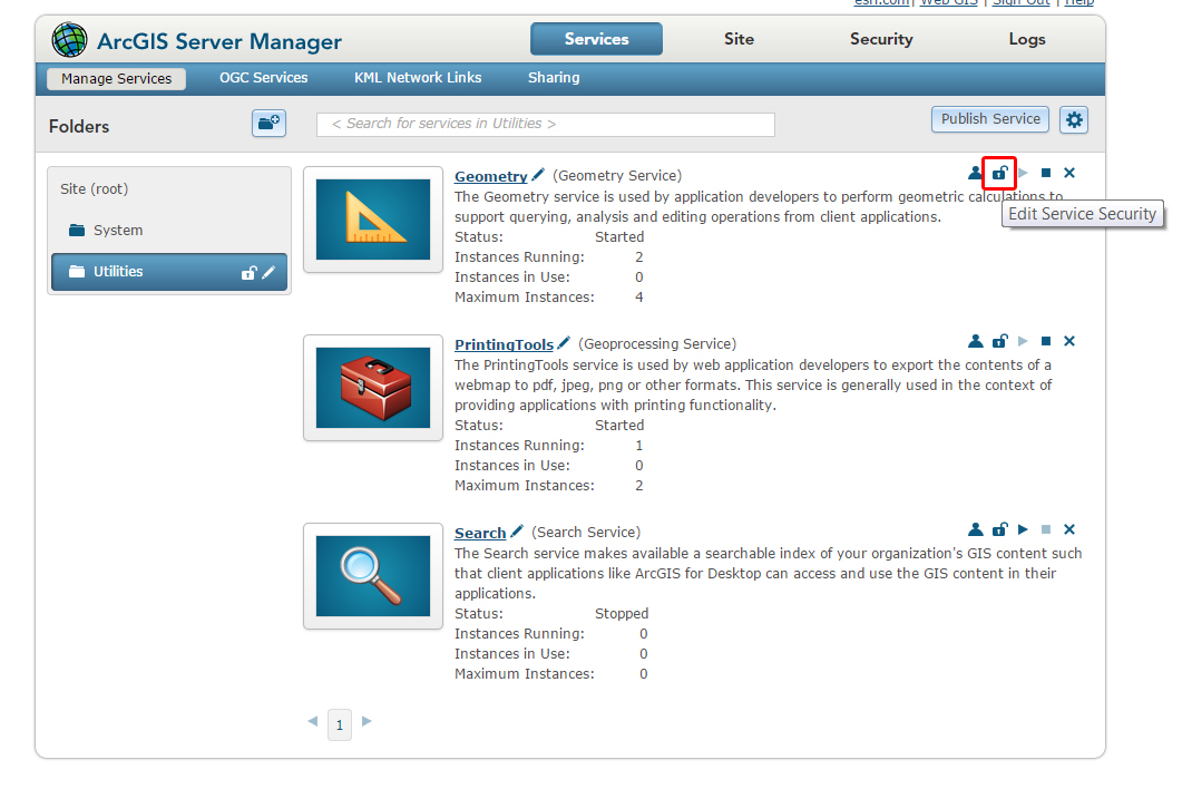 production manager arcgis server
