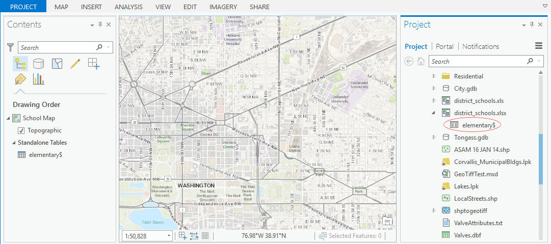 Добавить excel в arcgis