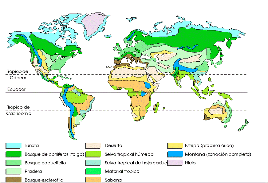 Mapa de regiones Naturales