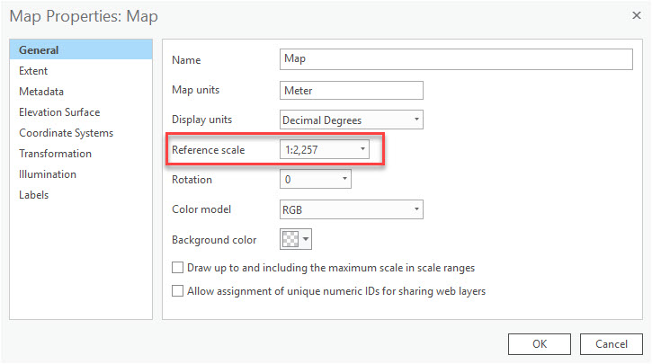 setting the reference scale