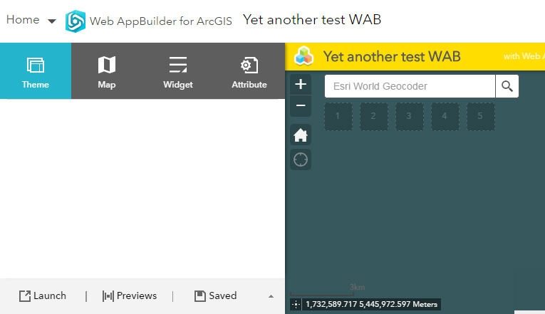 An image of the WAB configuration screen with an empty themes tab.