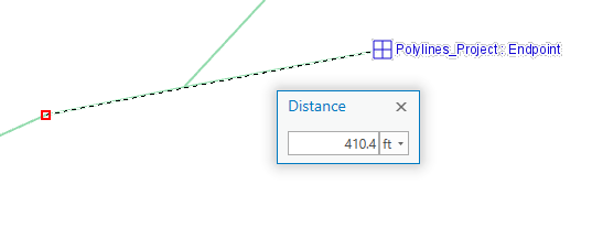 Distance tool measurement