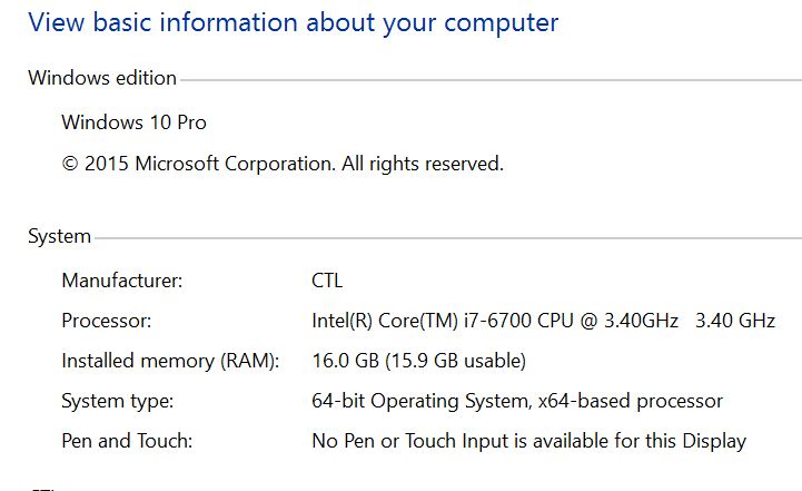 Computer Specs