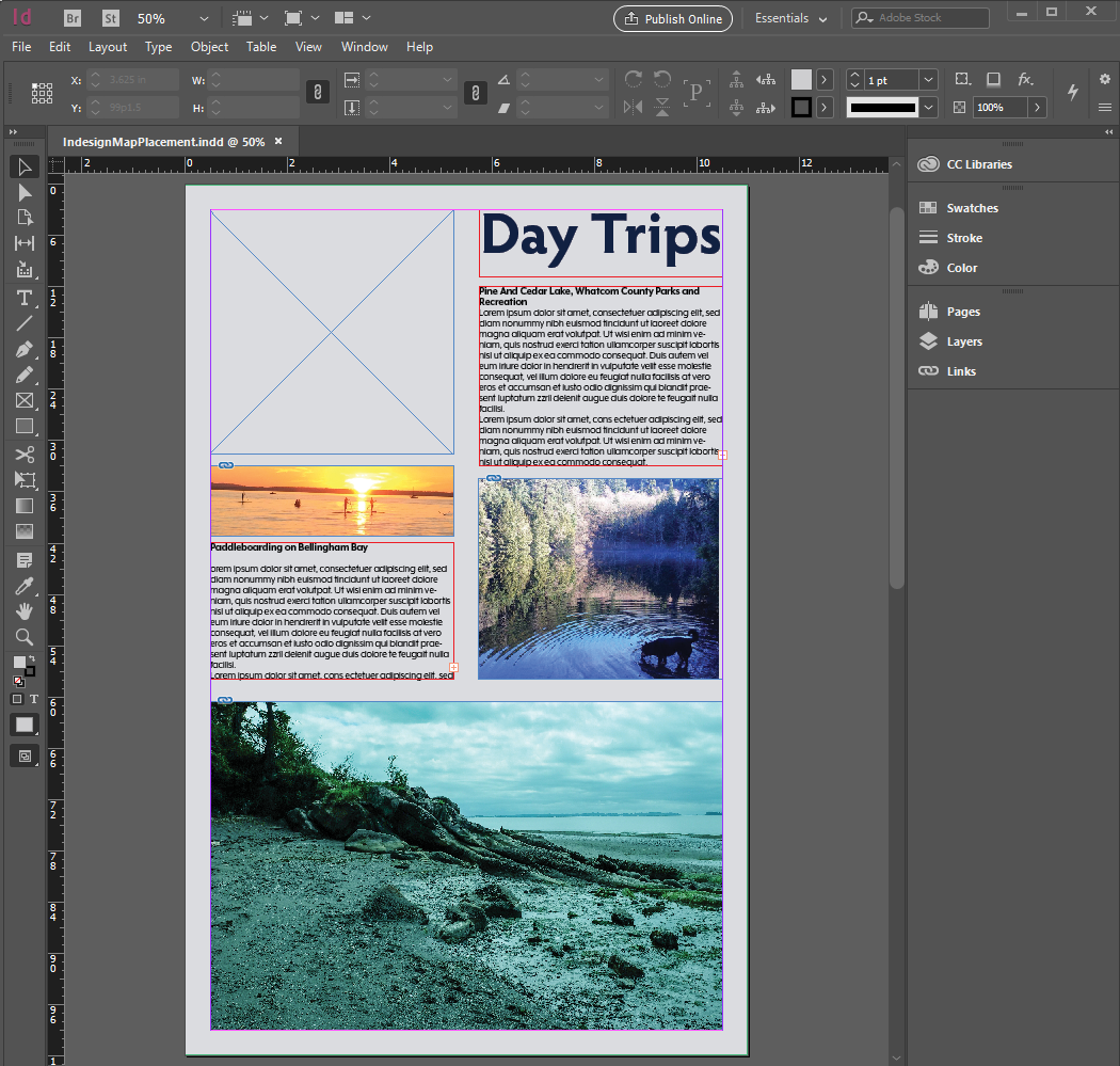 ArcGIS Maps for Adobe Creative Cloud© in InDesign©