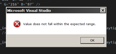 After selecteing an ArcGIS Pro SDK item to add, this error message is displayed.