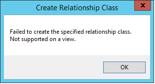 Create Relationship Class error message