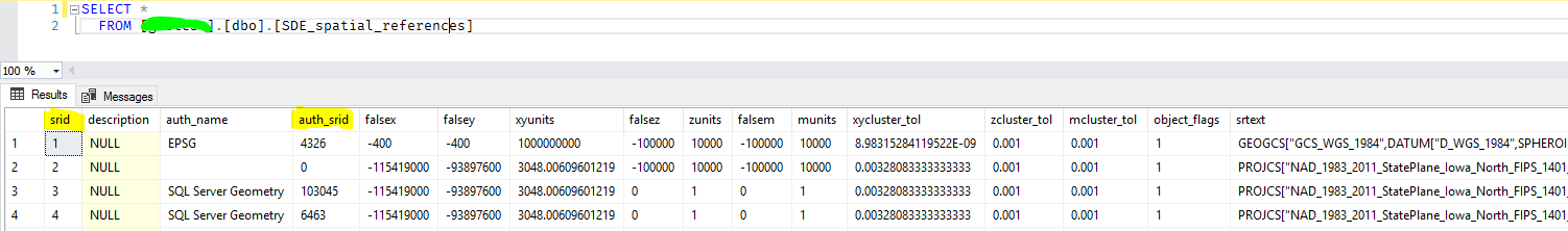 SDE_spatial_references table