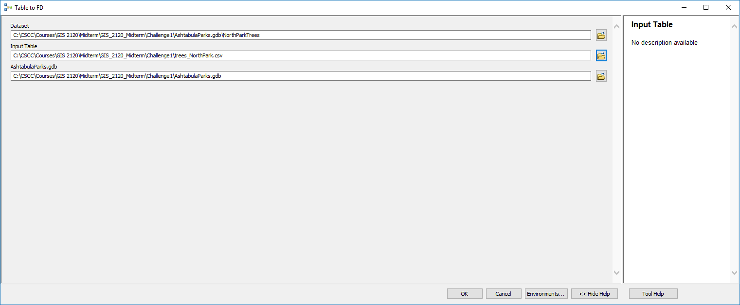 Input Parameters