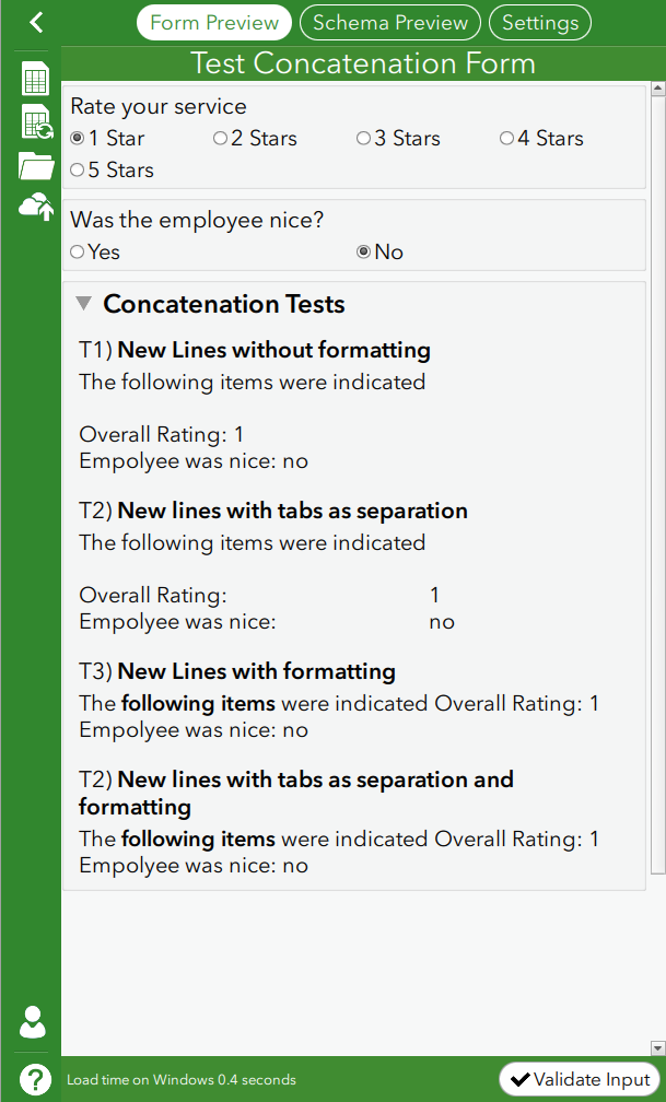 survey test results