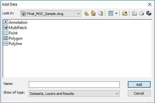CAD dataset in ArcGIS10.3