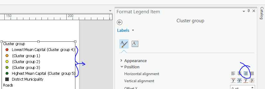 Solved: How do right align legend labels in ArcPro? - Esri Community