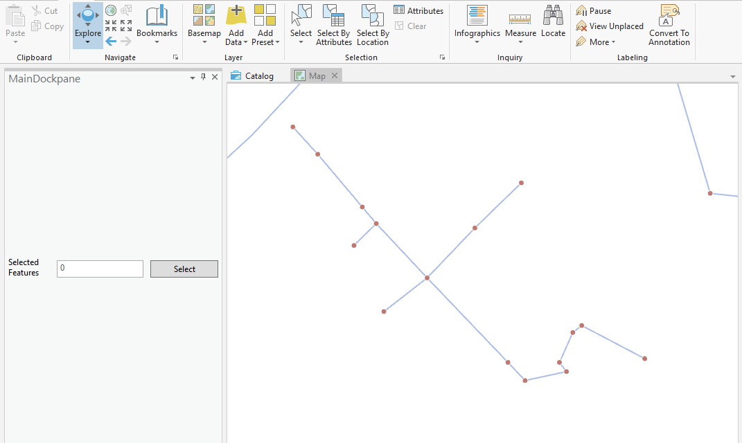 Update Dockpane with Map tool result