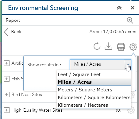 Change unit setting