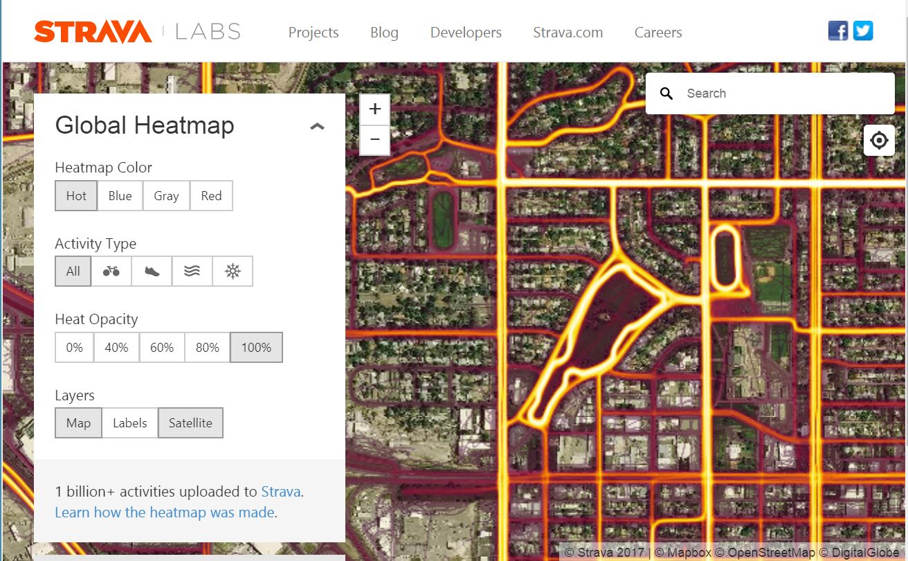 Strava fitness map