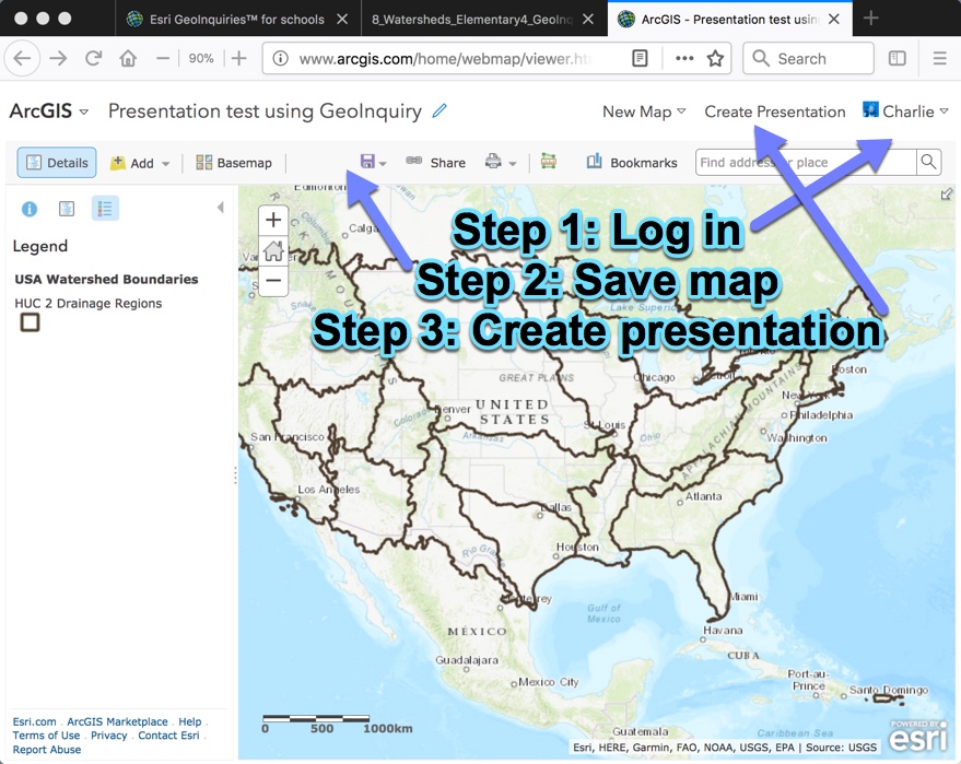 Presentation setup