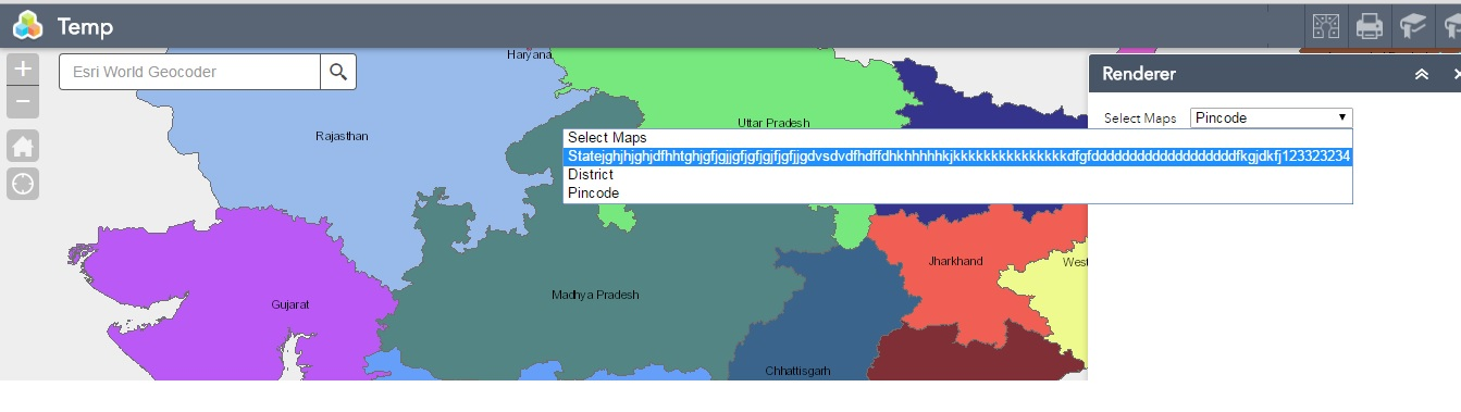 Solved Fix Width Of Drop Down Menu In Select Option Esri Community