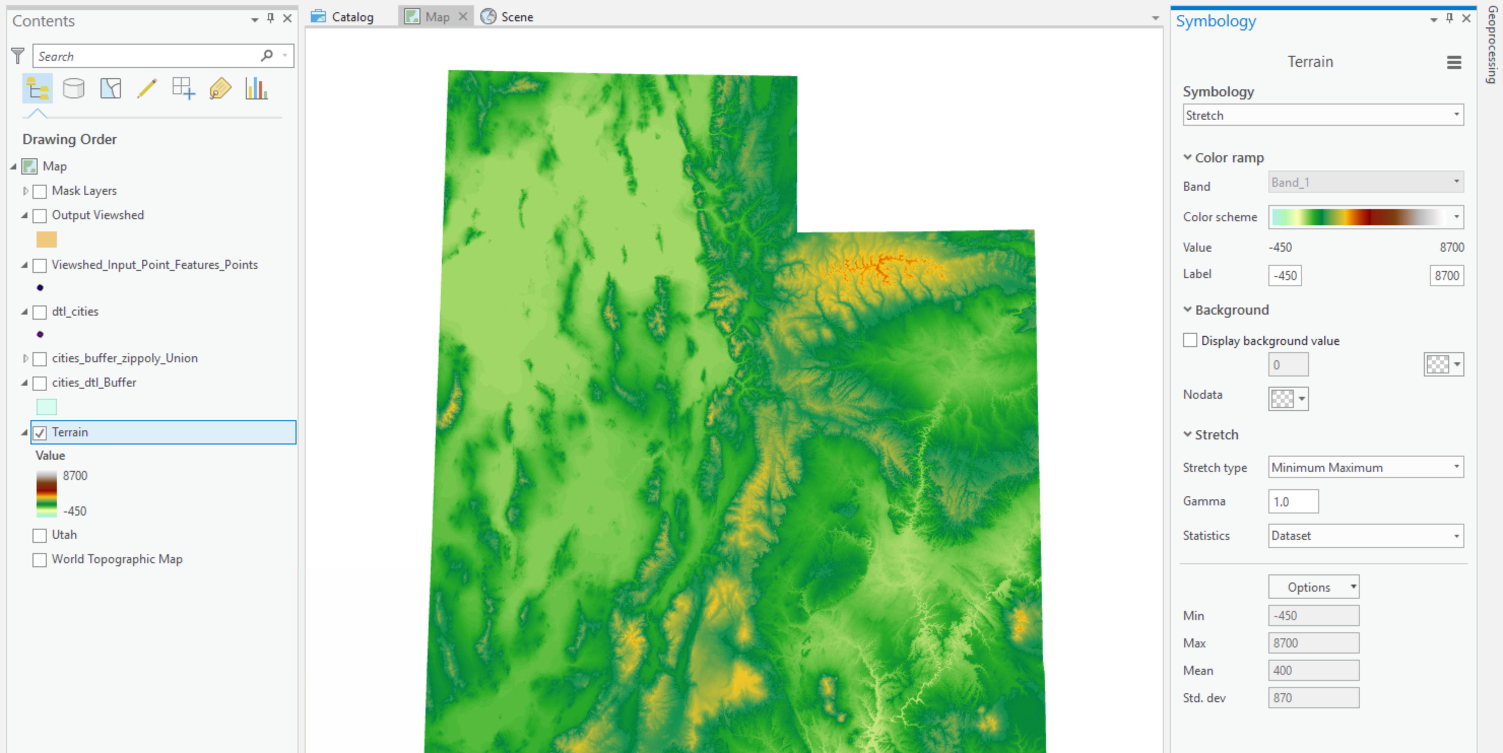 Default min-max using the stats from the dataset (which covers the entire globe).