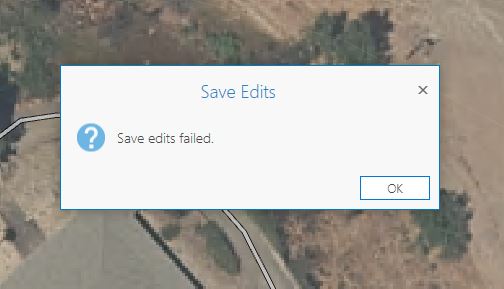 Save edits failed screen