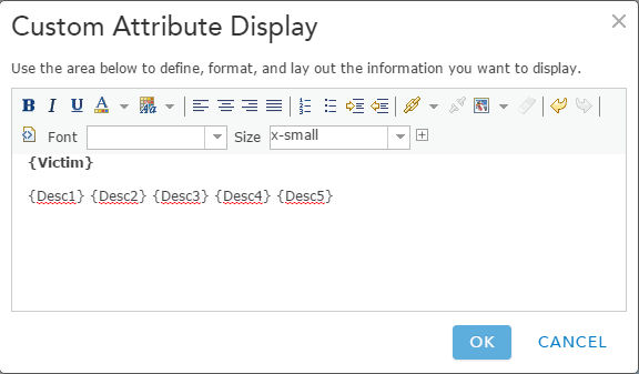 Customize pop-up dialog box