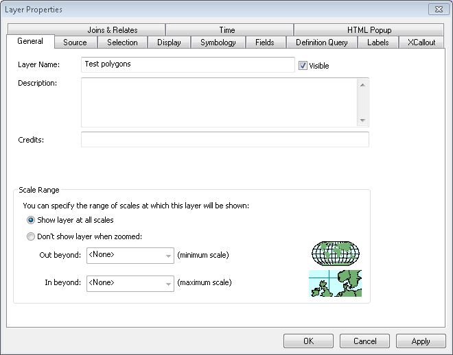 ArcMap visibility range control