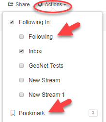 Follow and Bookmark