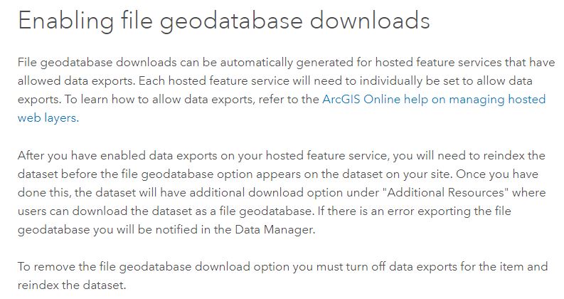 Export File Geodatabase instructions.