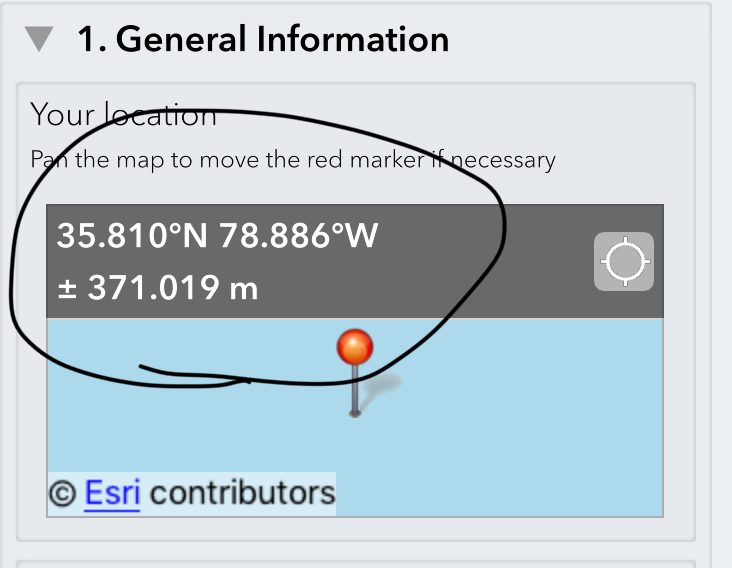 Coordinates To A Location Solved: Customizing Gps Coordinates In Survey123 Map Windo... - Esri  Community