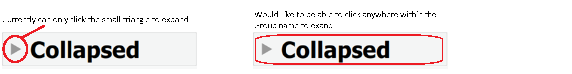 Survey123 expand group icon
