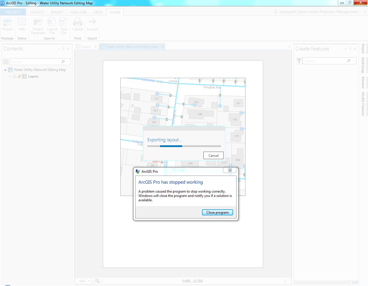 ArcGIS Pro Can T Share Export Map From Any Layo Esri Community   41096 Pro.JPG