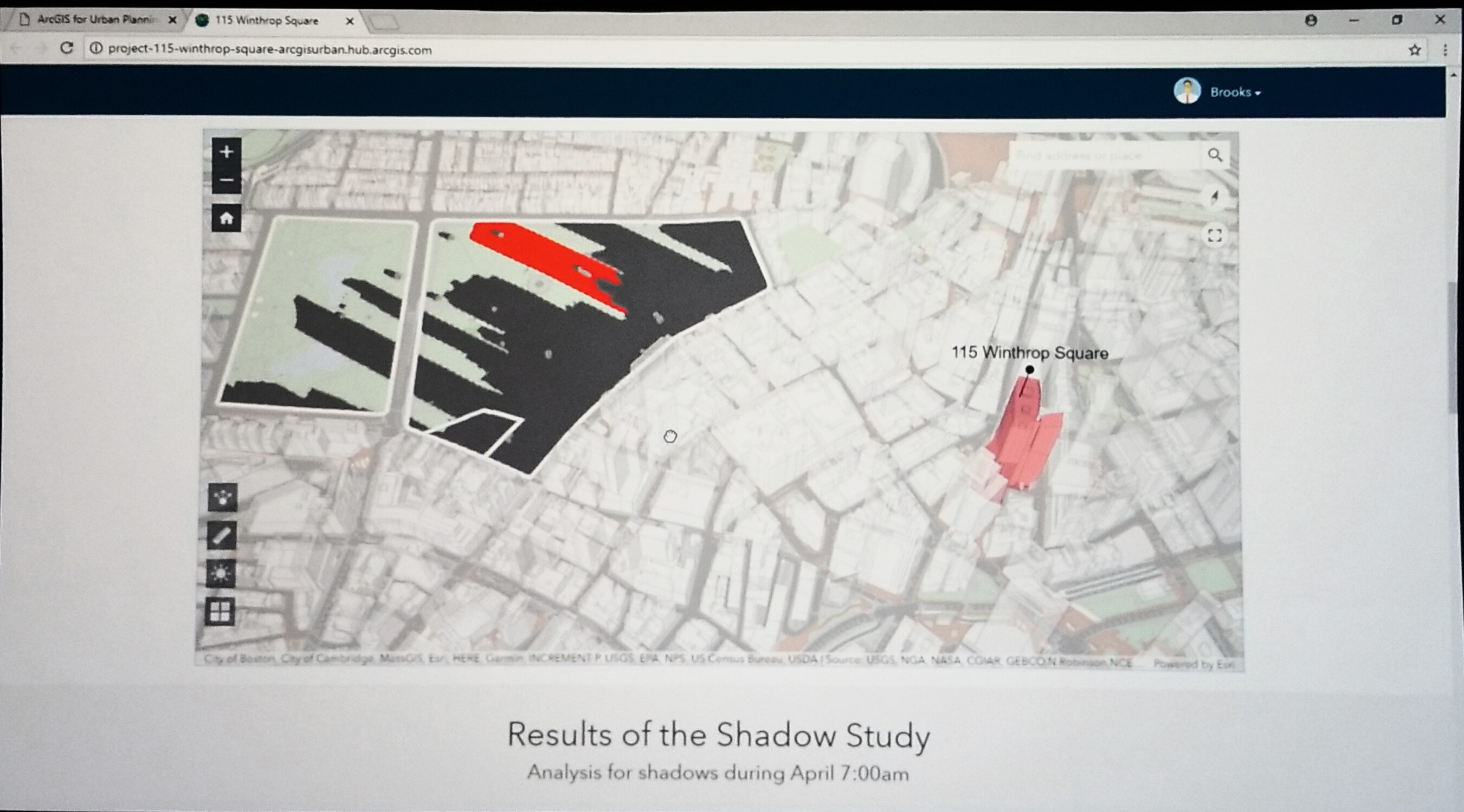 Shadows in evaluating maps heights - BPDA