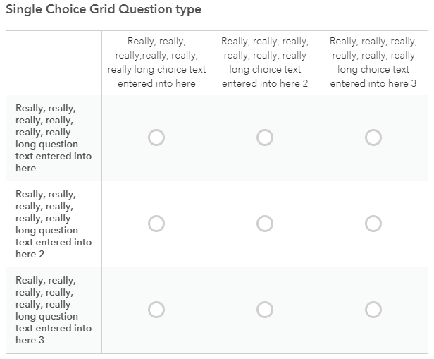 multiple choice grid